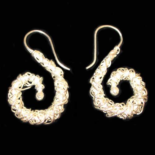 Imagen pendientes colgar plata alambres